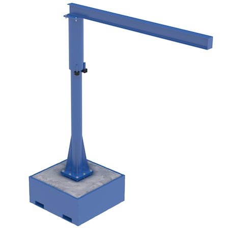 Vestil Portable Jib, Concrete Base, 8 ft., 250 JIB-CB-25-8-10-BC